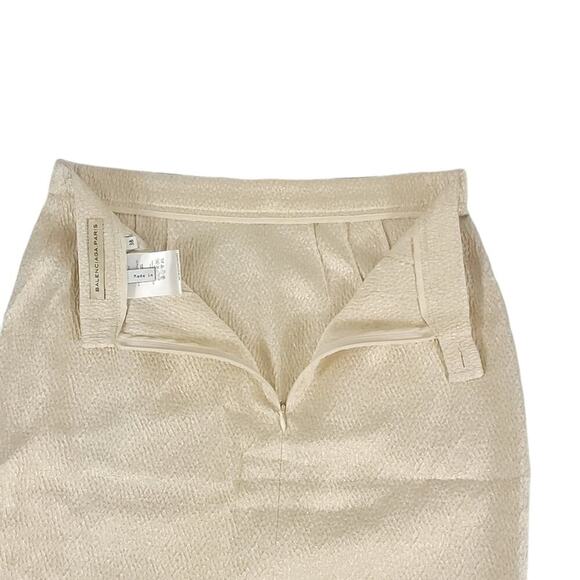 Balenciaga Silk Blend Shimmer Pencil Skirt - Picture 5 of 10